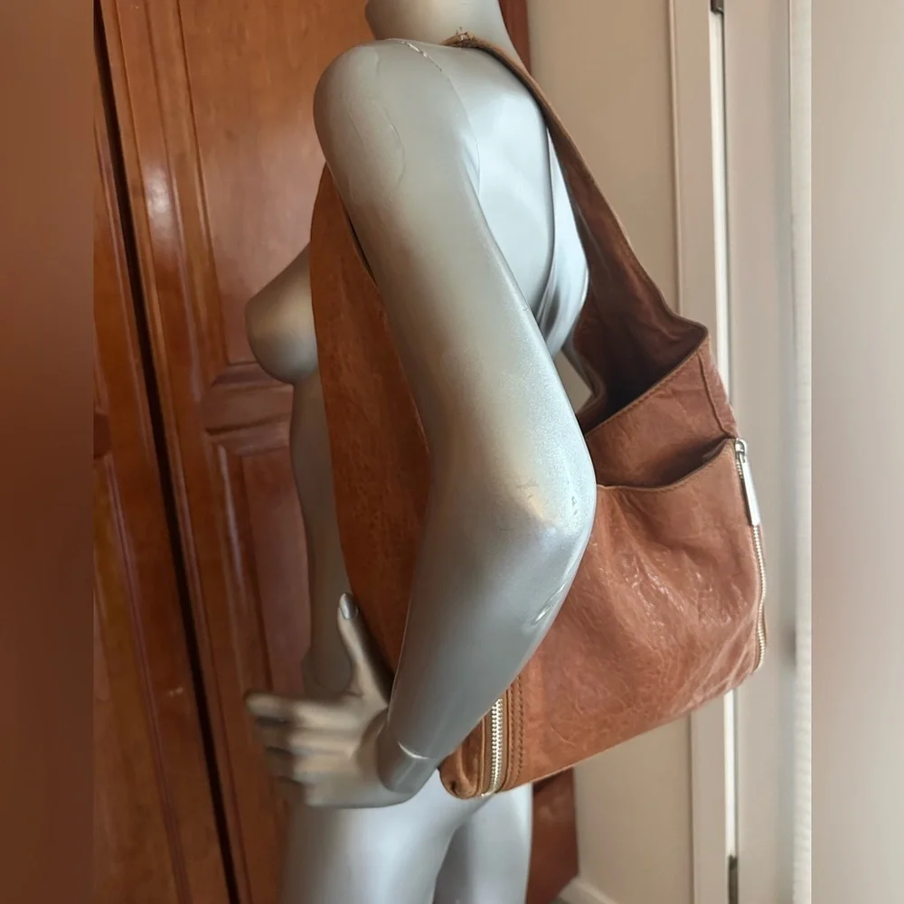 Michael Kors MK Cognac Crosby Hobo Bag